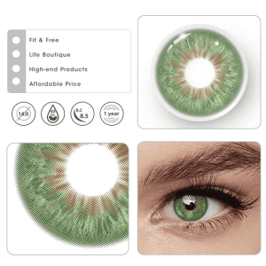 lentilles de contact vertes