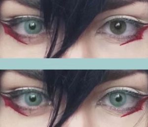 green colored contacts
